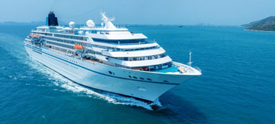 Cruise ship on a sunny day